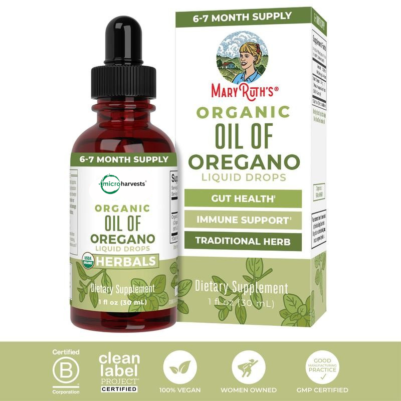 (1 Pack) Organic Oil of Oregano Liquid Drops - Immune Support - Herbal Tincture - Gut Health - Overall Health - 200 Servings - Vegan