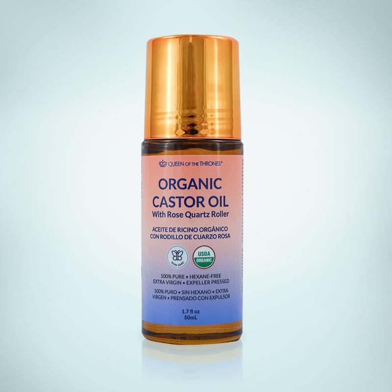 VIP Organic Golden Castor Oil Roll-On with Rose Quartz 1.7oz